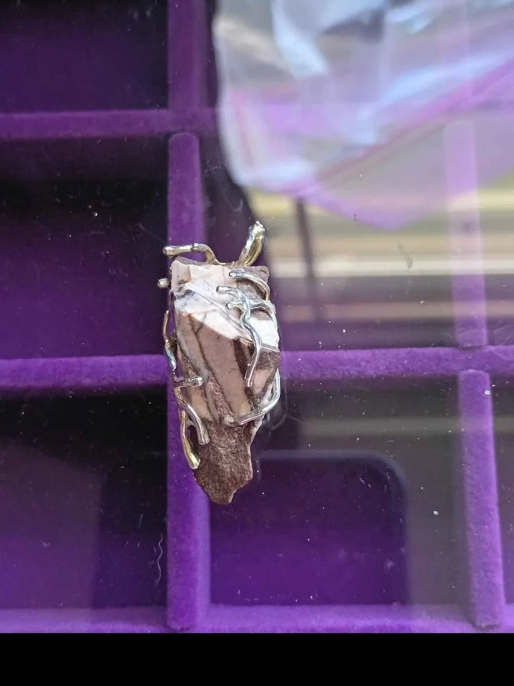 Ancient Pathways: Brown Zebra Jasper Relic Pendant
